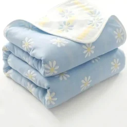 Warm Embrace Bettzeug-Nordische Baumwollgaze-Überwurfdecke - Weiche Cartoon-Tagesdecke für Betten und Sofas