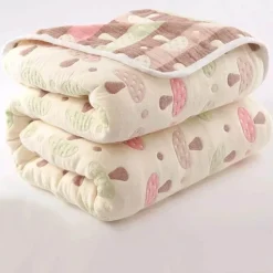 Warm Embrace Bettzeug-Nordische Baumwollgaze-Überwurfdecke - Weiche Cartoon-Tagesdecke für Betten und Sofas