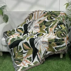 The Blanket Nook Bettzeug-Nordische Überwurfdecke - Gemütliches Bohemian-Sofa und Picknickmatte