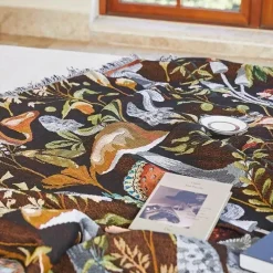 The Blanket Nook Bettzeug-Nordische Überwurfdecke - Gemütliches Bohemian-Sofa und Picknickmatte