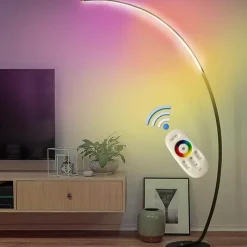 Ember u0026 Ivy Beleuchtung-Nordische dimmbare LED-Stehleuchte – Modernes Glanzdesign