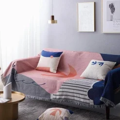 Cozy Haven Bettzeug-Nordische geometrische Überwurfdecke - Gemütliche moderne Wohndekoration
