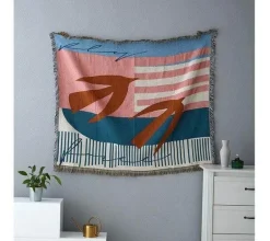 Cozy Haven Bettzeug-Nordische geometrische Überwurfdecke - Gemütliche moderne Wohndekoration