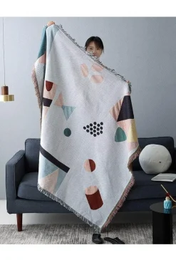 Cozy Haven Bettzeug-Nordische geometrische Überwurfdecke - Gemütliche moderne Wohndekoration