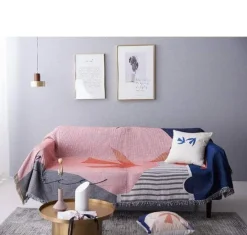 Cozy Haven Bettzeug-Nordische geometrische Überwurfdecke - Gemütliche moderne Wohndekoration