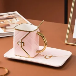 The Cozy Mug Küche & Esszimmer-Nordische Handtaschentasse – Stilvolle Kaffeetasse aus Keramik