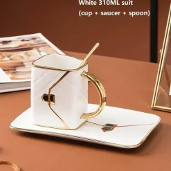 The Cozy Mug Küche & Esszimmer-Nordische Handtaschentasse – Stilvolle Kaffeetasse aus Keramik