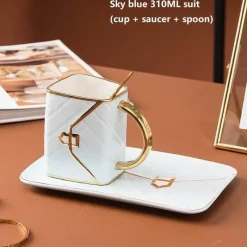 The Cozy Mug Küche & Esszimmer-Nordische Handtaschentasse – Stilvolle Kaffeetasse aus Keramik