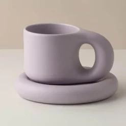 The Cozy Mug Küche & Esszimmer-Nordische Keramiktasse - Handgemachte Kaffeetasse