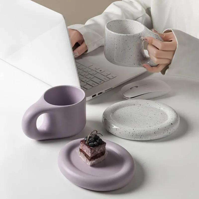 The Cozy Mug Küche & Esszimmer-Nordische Keramiktasse - Handgemachte Kaffeetasse