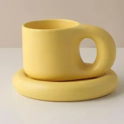 The Cozy Mug Küche & Esszimmer-Nordische Keramiktasse - Handgemachte Kaffeetasse