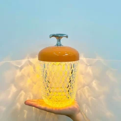 The Gilded Nest Beleuchtung-Nordische Kristall-Tischlampe – Elegante Atmosphärenbeleuchtung