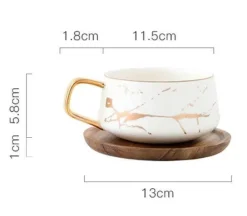The Cozy Mug Küche & Esszimmer-Nordische Marmor-Keramik-Kaffeetassen – Elegantes Designer-Trinkgeschirr