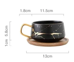 The Cozy Mug Küche & Esszimmer-Nordische Marmor-Keramik-Kaffeetassen – Elegantes Designer-Trinkgeschirr