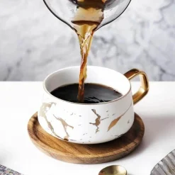 The Cozy Mug Küche & Esszimmer-Nordische Marmor-Keramik-Kaffeetassen – Elegantes Designer-Trinkgeschirr