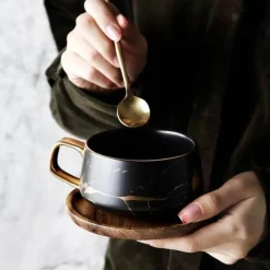 The Cozy Mug Küche & Esszimmer-Nordische Marmor-Keramik-Kaffeetassen – Elegantes Designer-Trinkgeschirr