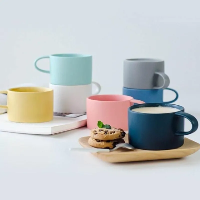 The Cozy Mug Küche & Esszimmer-Nordische matte Kaffeetassen – elegantes, farbenfrohes Design