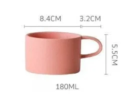 The Cozy Mug Küche & Esszimmer-Nordische matte Kaffeetassen – elegantes, farbenfrohes Design