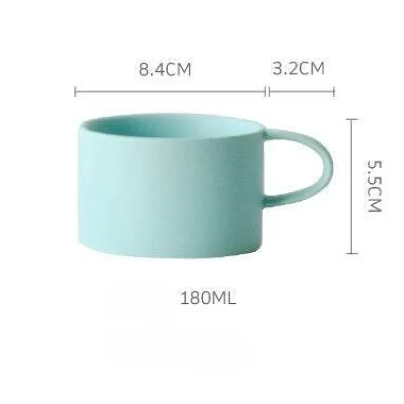 The Cozy Mug Küche & Esszimmer-Nordische matte Kaffeetassen – elegantes, farbenfrohes Design