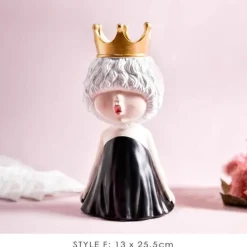 The Gilded Nest Wohndeko-Nordische Mädchen-Skulptur – Bubble Bow-Knot Home Decor Akzent