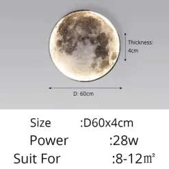 Ember u0026 Ivy Beleuchtung-Nordische Mondlampe – Kunstvolles dekoratives Nachtlicht