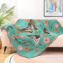 Wrap u0026 Relax Bettzeug-Nordische Schmetterlingsdecke - Gemütliche Dekodecke
