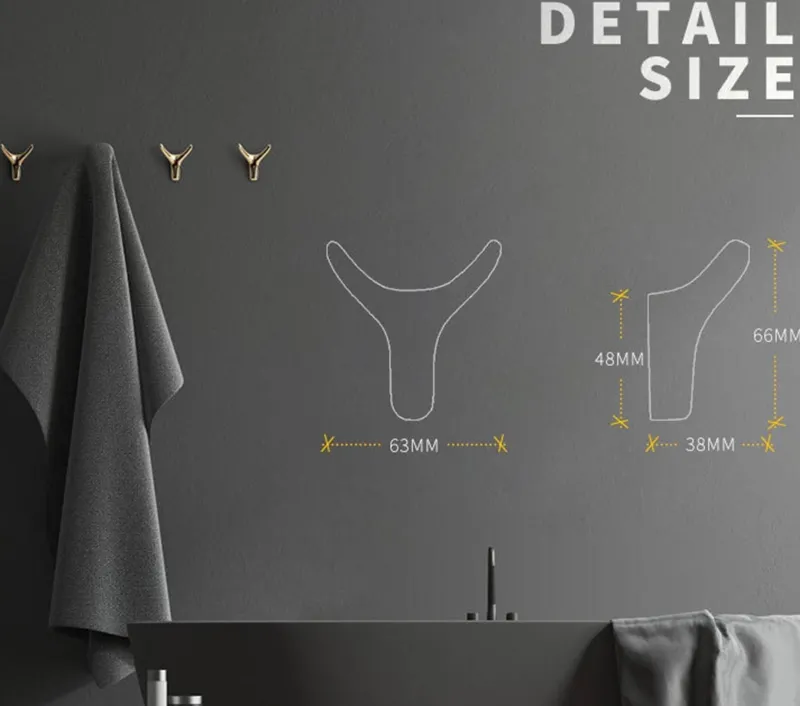 Comfort u0026 Style Wohndeko-Nordische Stierkopf-Wandhaken – rustikale dekorative Kleiderbügel