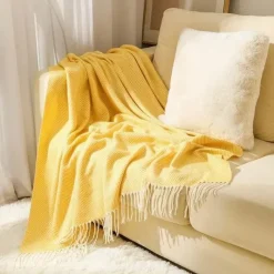 Wrap u0026 Relax Bettzeug-Nordische Streifen Überwurfdecke - Weiches Boho-Sofa-Schlafzimmerdekor