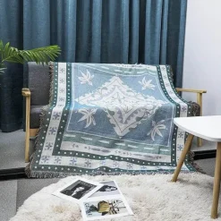Snug u0026 Soft Bettzeug-Nordische Strickdecke – Bohemian-Überwurf für den Außenbereich für Camping-Wohnzimmerdekor