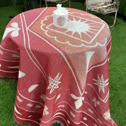 Snug u0026 Soft Bettzeug-Nordische Strickdecke – Bohemian-Überwurf für den Außenbereich für Camping-Wohnzimmerdekor