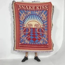 Snug u0026 Soft Bettzeug-Nordische Strickdecke – Bohemian-Überwurf für den Außenbereich für Camping-Wohnzimmerdekor