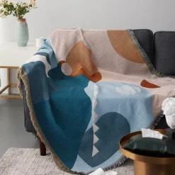 Warm Embrace Bettzeug-Nordische Strickdecke – Multifunktionaler Sofa-Reisebezug
