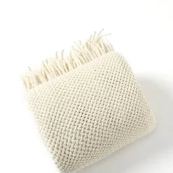 Wrap u0026 Relax Bettzeug-Nordische Strickdecke – Sofadekor aus weicher Wollmischung