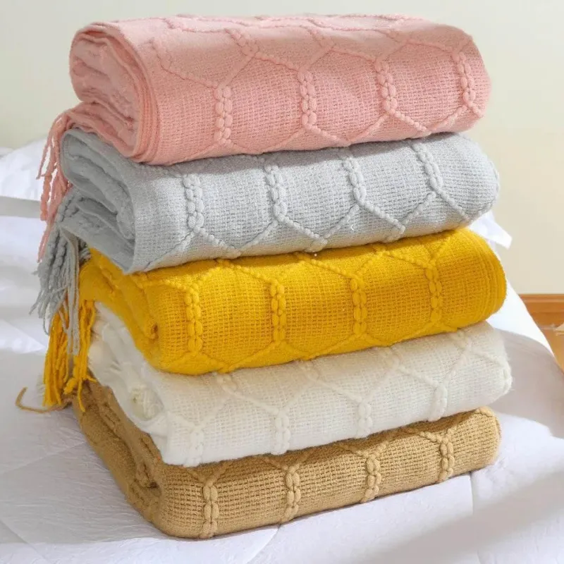 Wrap u0026 Relax Bettzeug-Nordische Strickdecke – weiche, warme Sofa-Tagesdecke
