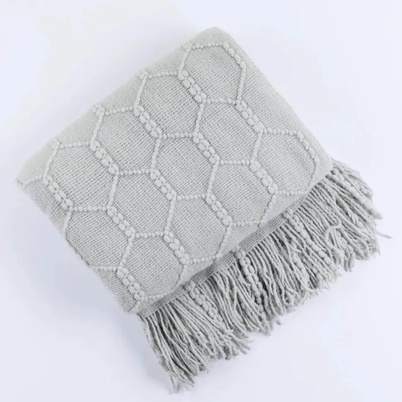 Wrap u0026 Relax Bettzeug-Nordische Strickdecke – weiche, warme Sofa-Tagesdecke