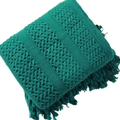 Wrap u0026 Relax Bettzeug-Nordische Strickdecke – weicher Luxus-Tagesdecken-Sofabezug