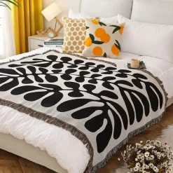 The Blanket Nook Bettzeug-Nordische Strickdecke für draußen – gemütliche Camping-Picknickmatte