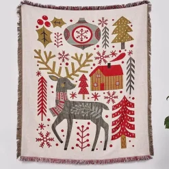 Snug u0026 Soft Bettzeug-Nordische Weihnachtsdecke – Gemütliche Jacquard-Weihnachtsdecke