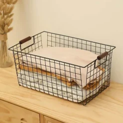 Tom Küche & Esszimmer-Nordischer Aufbewahrungskorb aus Eisen – Organizer für Küche und Badezimmer