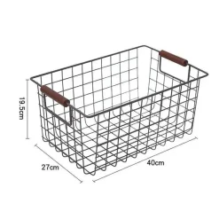 Tom Küche & Esszimmer-Nordischer Aufbewahrungskorb aus Eisen – Organizer für Küche und Badezimmer