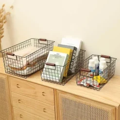 Tom Küche & Esszimmer-Nordischer Aufbewahrungskorb aus Eisen – Organizer für Küche und Badezimmer