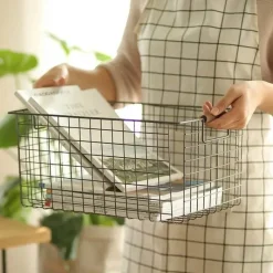 Tom Küche & Esszimmer-Nordischer Aufbewahrungskorb aus Eisen – Organizer für Küche und Badezimmer