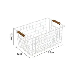 Tom Küche & Esszimmer-Nordischer Aufbewahrungskorb aus Eisen – Organizer für Küche und Badezimmer