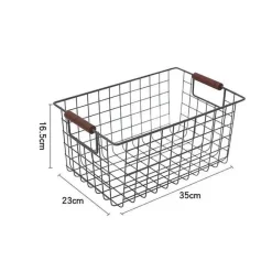 Tom Küche & Esszimmer-Nordischer Aufbewahrungskorb aus Eisen – Organizer für Küche und Badezimmer