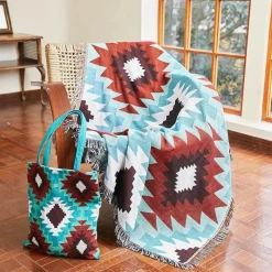 Wrap u0026 Relax Bettzeug-Nordischer Boho-Bettbezug – Stilvolle Jacquard-Bettdecke mit Blumenmuster