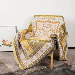 Wrap u0026 Relax Bettzeug-Nordischer Boho-Bettbezug – Stilvolle Jacquard-Bettdecke mit Blumenmuster