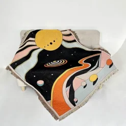 Wrap u0026 Relax Bettzeug-Nordischer Boho-Bettbezug – Stilvolle Jacquard-Bettdecke mit Blumenmuster