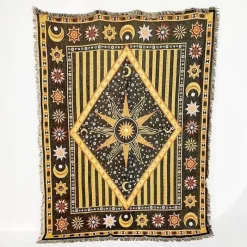 Wrap u0026 Relax Bettzeug-Nordischer Boho-Bettbezug – Stilvolle Jacquard-Bettdecke mit Blumenmuster