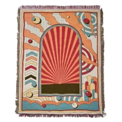 Wrap u0026 Relax Bettzeug-Nordischer Boho-Bettbezug – Stilvolle Jacquard-Bettdecke mit Blumenmuster