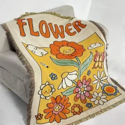 Wrap u0026 Relax Bettzeug-Nordischer Boho-Bettbezug – Stilvolle Jacquard-Bettdecke mit Blumenmuster